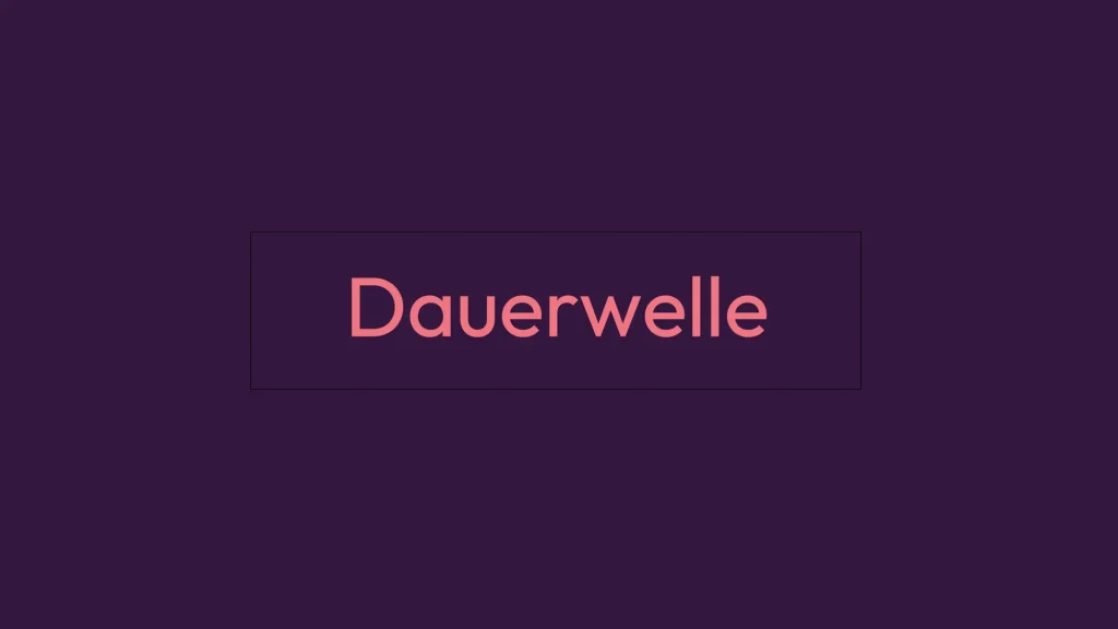 Dauerwelle Cover